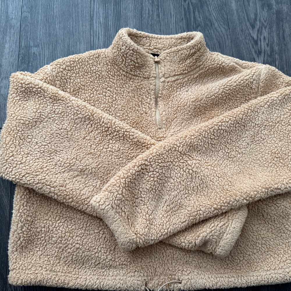 Khaki Fleece Turtleneck